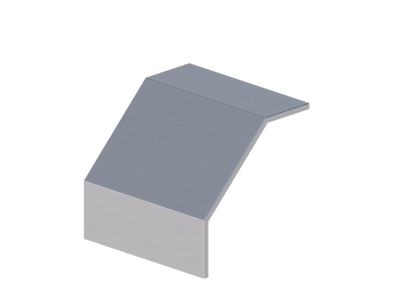 Крышка для лотка углового вертикального вниз осн.500 сталь 1.2мм ЛМсК-90Н цУТ1.5 СОЭМИ Н0121430137