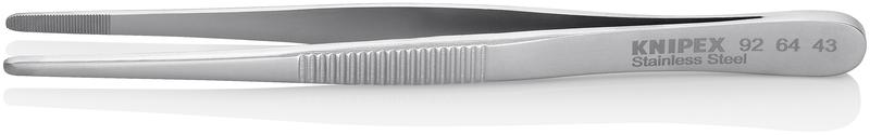 Пинцет захватный прецизионный закругленные зазубренные губки шириной 2мм пружинная сталь хром. L-120мм Knipex KN-926443