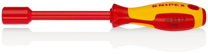Ключ торцевой шестигранный с отверточной рукояткой VDE 1000В размер под ключ 13мм L-237мм диэлектрический Knipex KN-980313