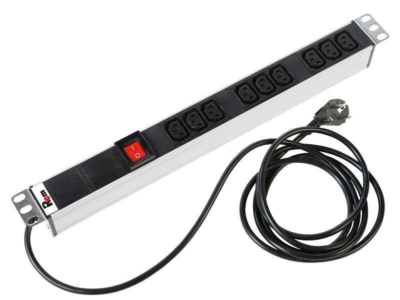 Блок распределения питания R-16-9C13-V-440-1.8 9хC13 16А базов. горизонт. Schuko 1.8м Rem 1430918