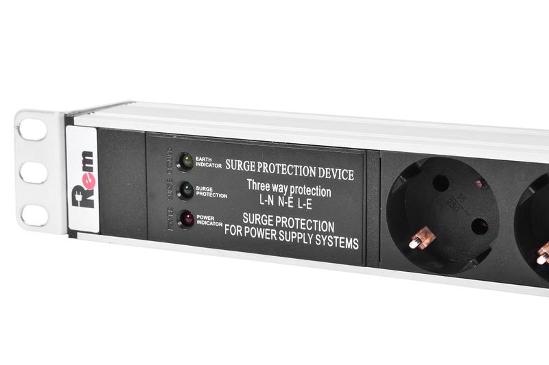 Блок распределения питания R-16-10S-10C13-FI-1420-3 10хSchuko 10хC13 16А базов. вертикал. Rem 1362000