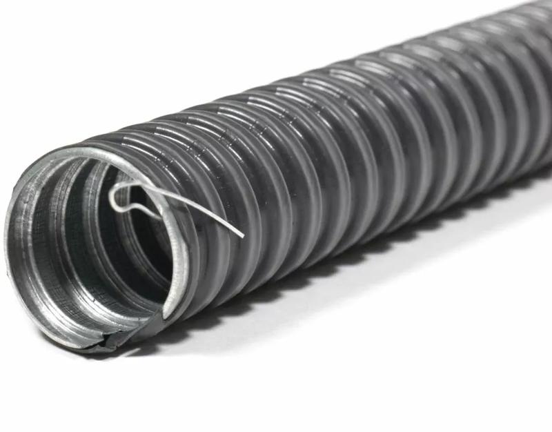 Металлорукав в ПВХ изоляции РЗ-ЦП нг-LS 20 с протяжкой (уп.50м) ГОФРОМАТИК zeta44116