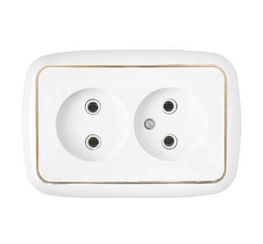 Розетка 2-м СП 6А IP20 бел. Bylectrica РС16-262