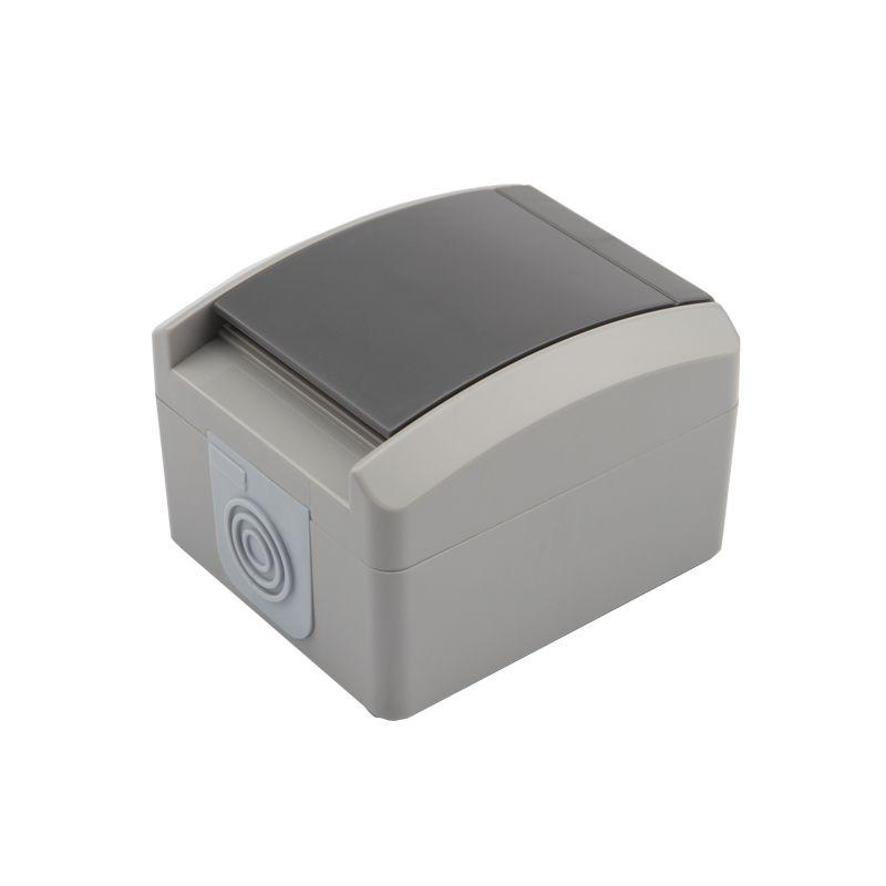 Розетка 1-м ОП INDUSTRIAL IP54 с заземл. сер. Kranz KR-78-0611