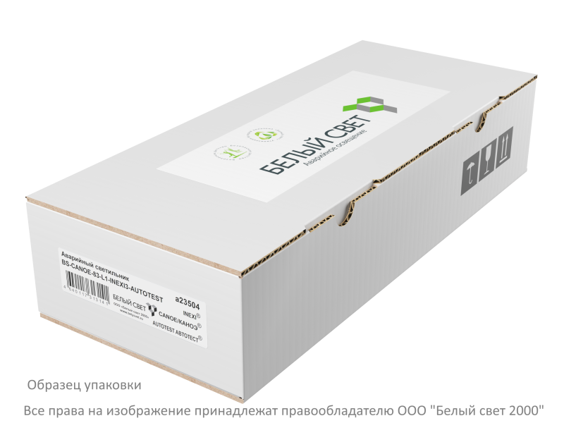 Светильник аварийный BS-CANOE-83-L1-INEXI3 Gray Белый свет a23506