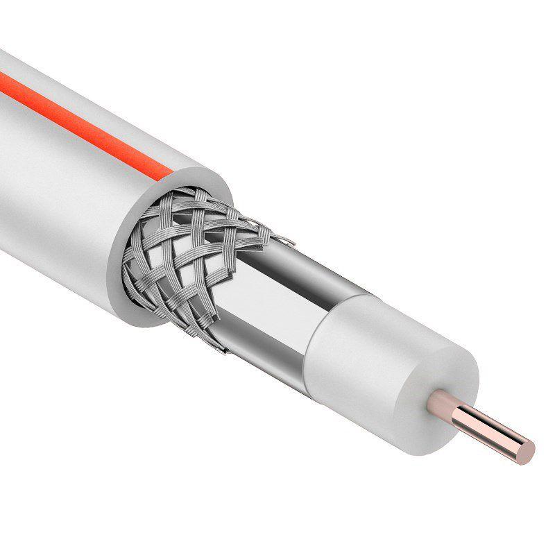 Кабель коаксиальный SAT 50M 75Ом CCS/Al/Al 75% бел. (уп.50м) PROCONNECT 01-2401-2-50