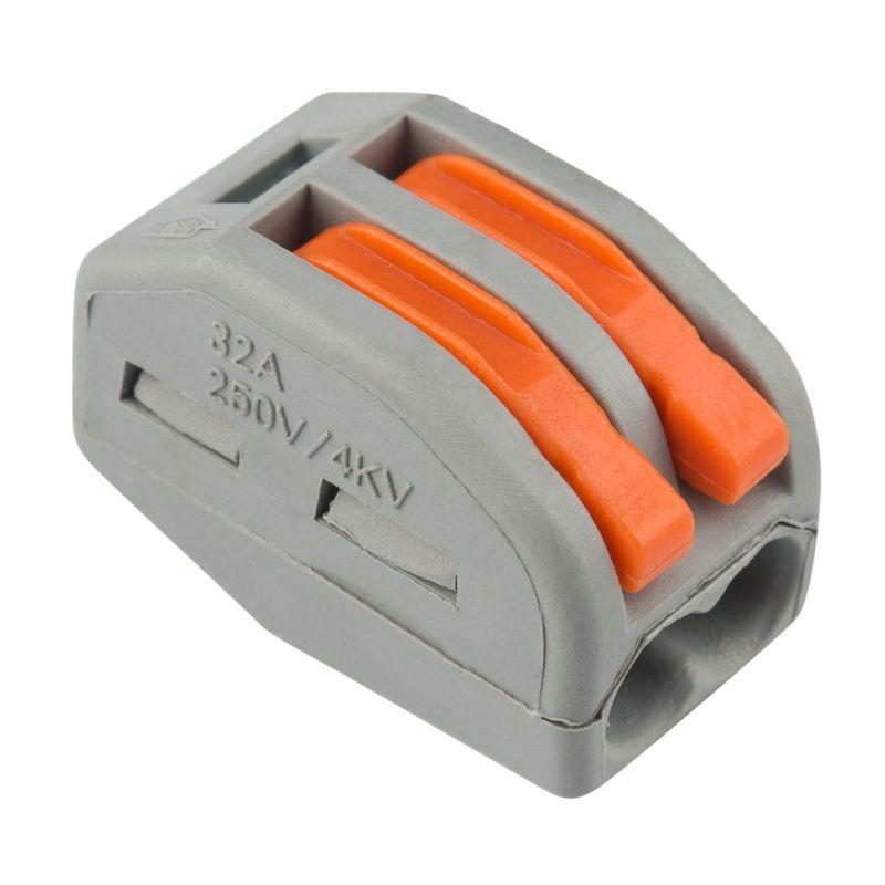 Клемма соединительная многоразовая 2-проводная (0.08-4кв.мм) сер. (уп.20шт) Rexant 07-5252-4-20