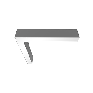 Соединитель L-образ. для серии X-line для сборки в линию 20Вт 3000К 549х527х100 металлик VARTON V1-R0-0L822-02000-4002030