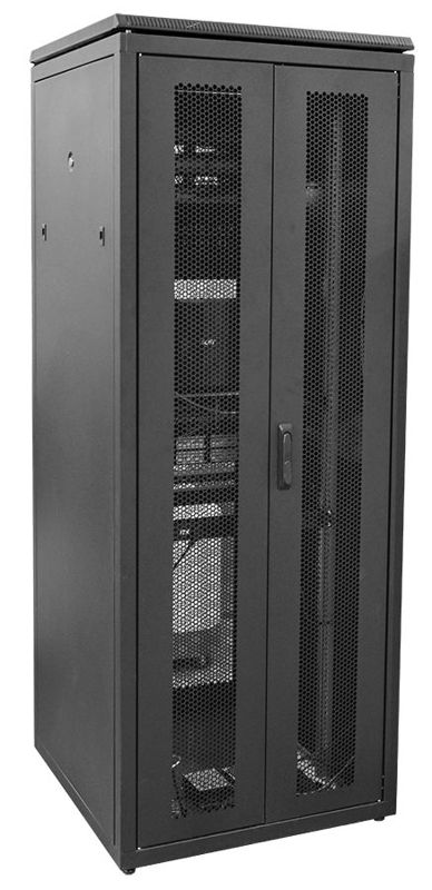 Шкаф напольный LINEA N 42U 600х1000мм дверь передн. перфорир.; задн. распашная перфорир. RAL9005 черн. ITK LN05-42U61-P2P-SBZ