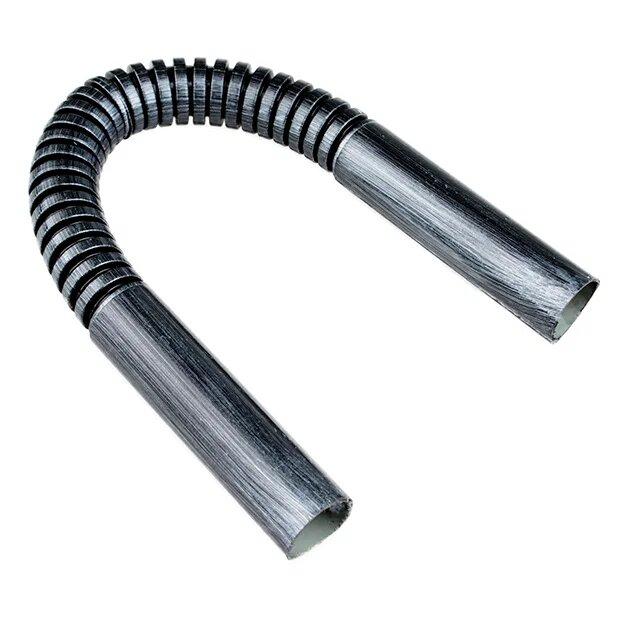 Угол соединительный плавный гофриров. для труб ретро проводка пвх серебр. век Bironi BTU1-16-11-1