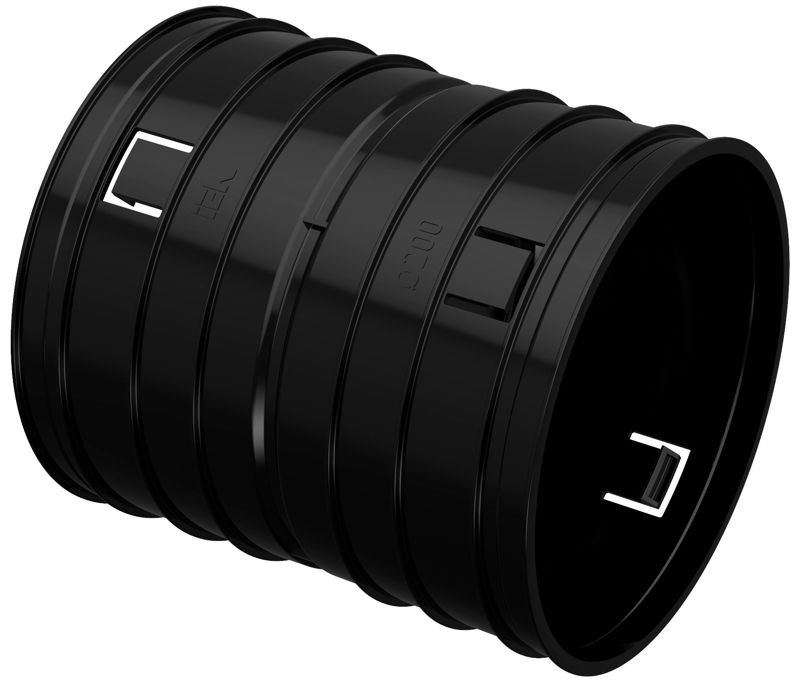 Муфта соединительная для двустенной трубы d200мм ELASTA IEK CTA12D-M200-K02-R