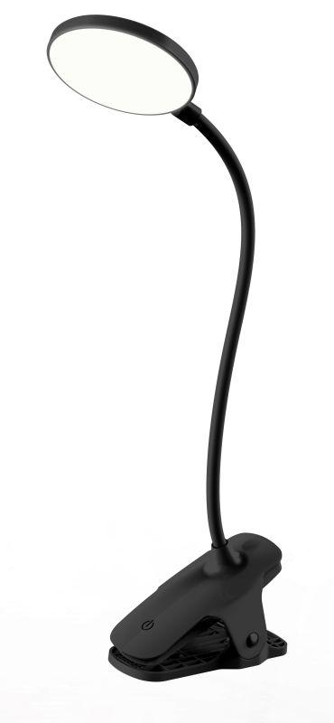 Светильник светодиодный настольный UF-747 C02 6Вт 6000К с прищепкой диммир. черн. Ultraflash 14480