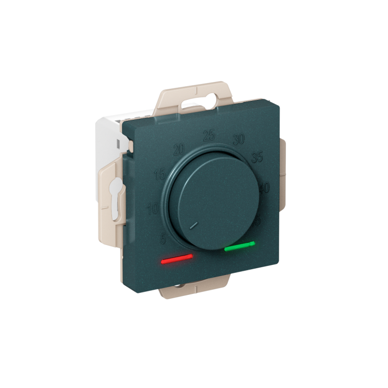 Механизм термостата ATLASDESIGN электрон. теплого пола с датчиком 10А изумруд SchE ATN000835