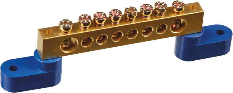 Шина нулевая на двух угловых изоляторах 8х12-8 Navigator 71177