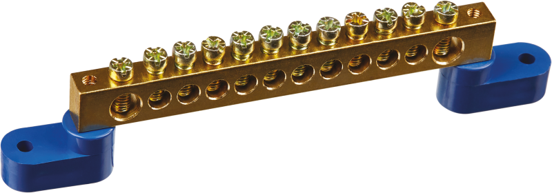 Шина нулевая на двух угловых изоляторах 8х12-12 Navigator 71179