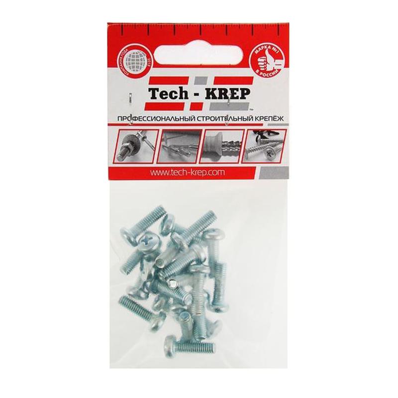 Винт с полукруглой головкой М4х16 DIN 7985 оцинк. (уп.20шт) Tech-Krep/Zitar 103010