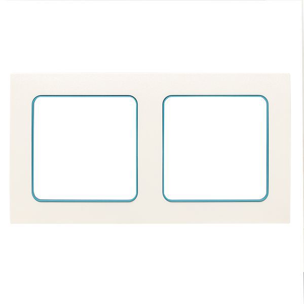 Рамка 2-м Стокгольм бел. с линией цвета син. PROxima EKF EXM-G-305-30