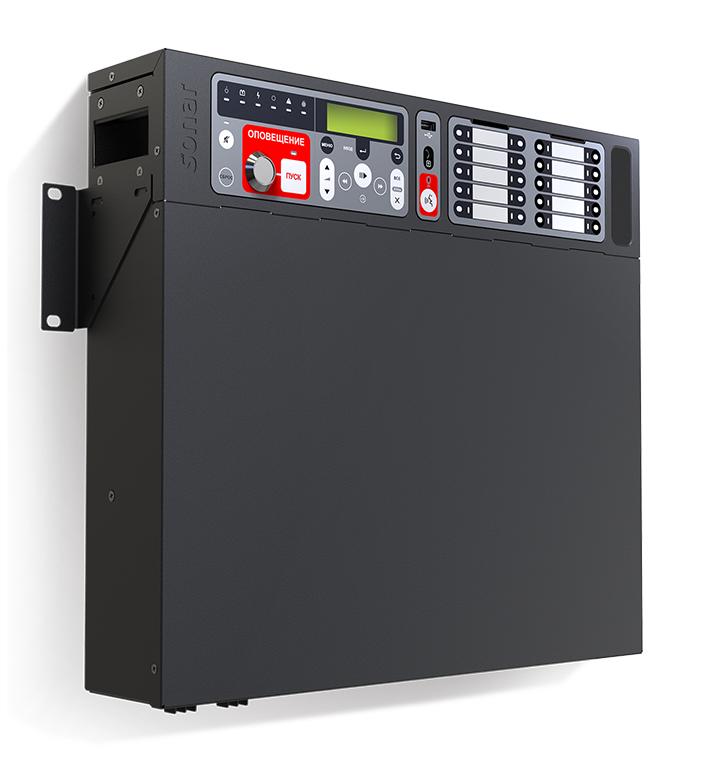 Прибор управления оповещением пожарный SPM-C20085-AW 850Вт 20 зон/20 линий оповещ. прием сигнала от ОПС по АЛС установка на стену Sonar Rbz-219783
