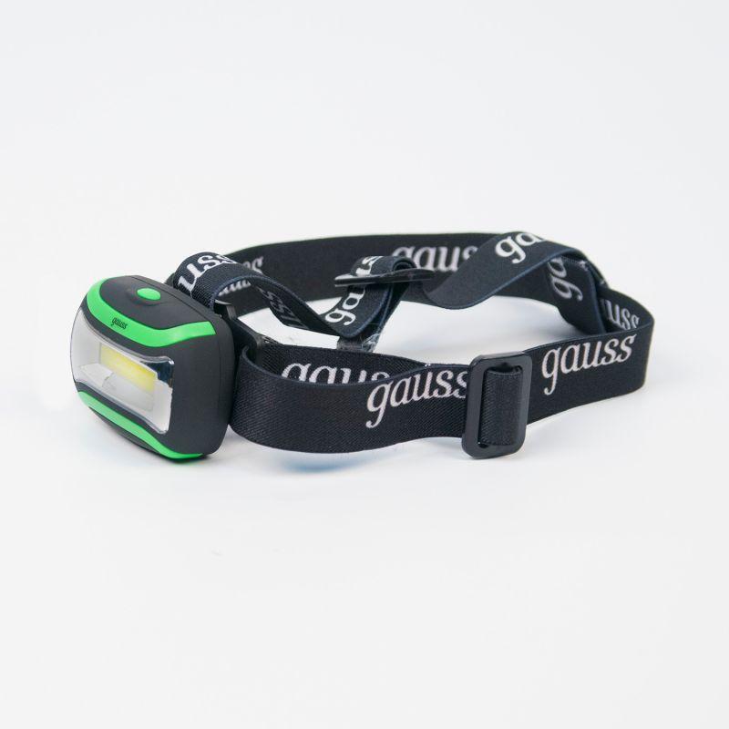 Фонарь налобный GFL 3Вт 180лм IP42 элементы питания 4хAAA GAUSS GF307
