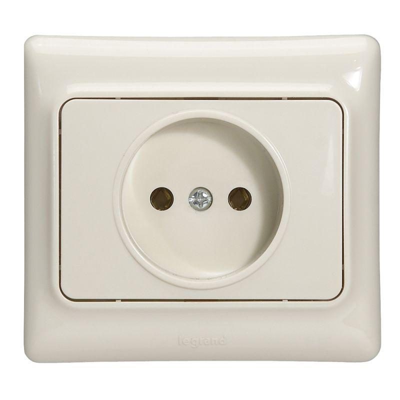 Розетка 1-м СП Kaptika 16А IP20 сл. кость сл. кость Leg 782140
