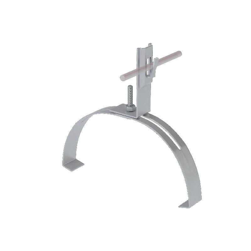 Держатель зажимной DFKZ-D5-8 TD для фигурного конька для прутка d5-8мм сталь термодиффузион. цинк. КМ MA0430