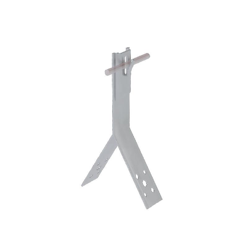 Держатель зажимной коньковый KDZ-H80-D5-8 для прутка d5-8мм H=80мм сталь КМ MA0096