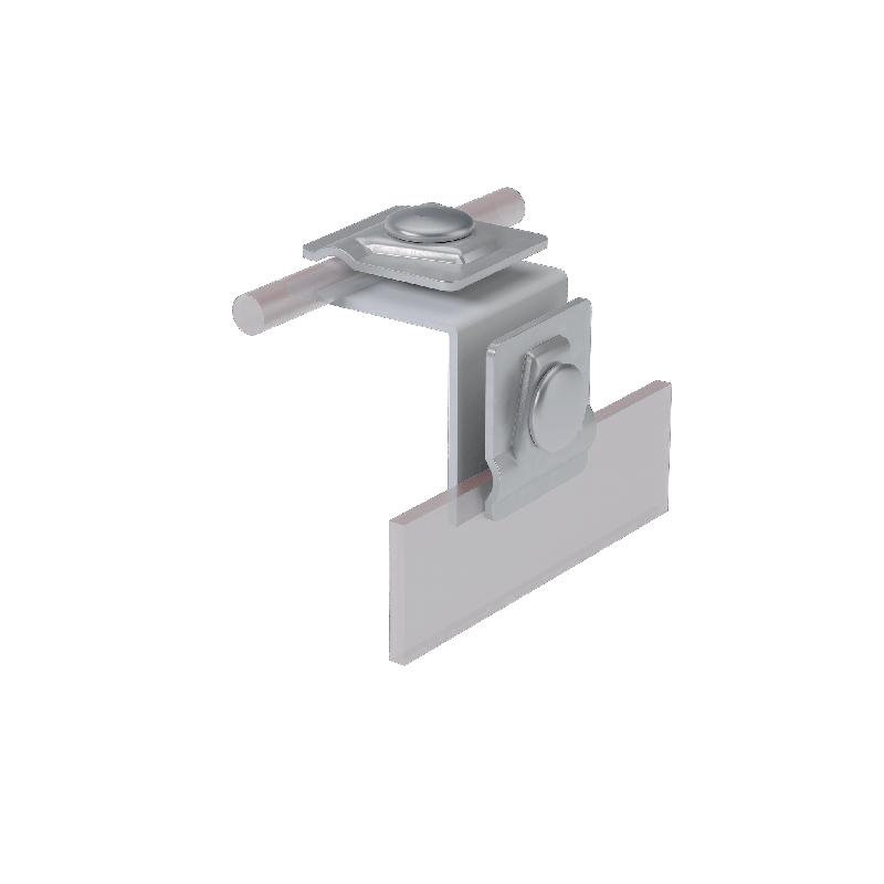 Держатель фальцевый FD-H50-D5-10 HD H=50мм для прутка d5-10мм сталь гор. оцинк. КМ MA0221