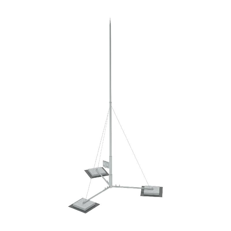 Мачта вольностоящая молниеприемная составная RTVMR-H5.1 HD H=5.1м разборное осн. сталь гор. оцинк. КМ MA0389