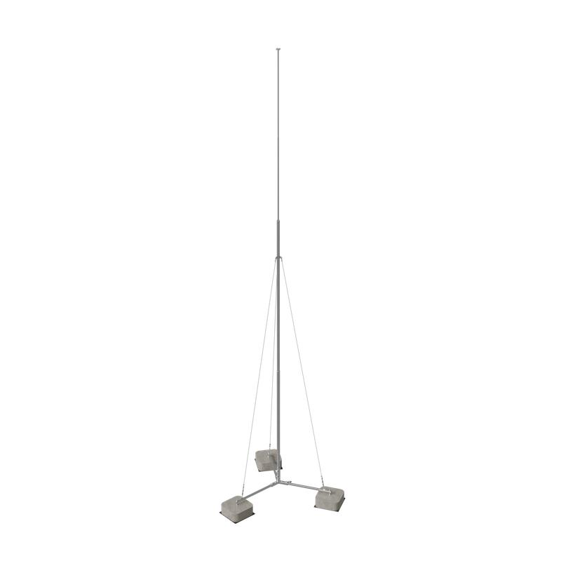 Мачта вольностоящая молниеприемная составная RTVMRK-H7.1 HD H=7.1м для подвесных клетей разборное осн. сталь гор. оцинк. КМ MA0395