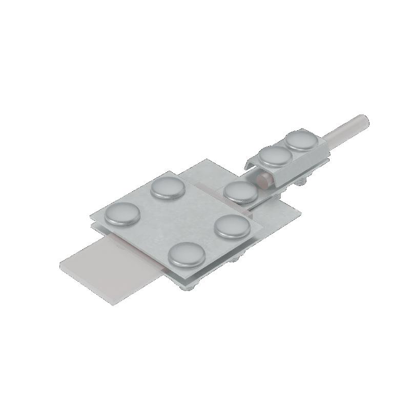 Соединитель контрольный универсальный UKS-B30-D5-8 TD полоса до 30мм пруток d5-8мм сталь термодиффузион. цинк. КМ MA0072