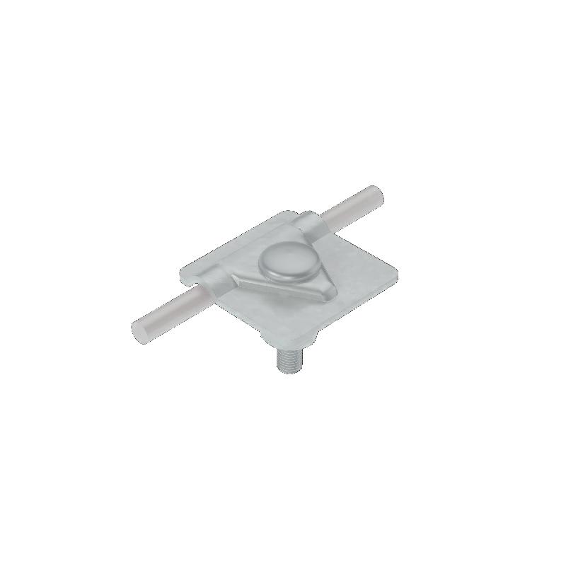 Соединитель универсальный USM-D5-10 INOX304 для прутка d5-10мм с 1 пластиной 40х40мм нерж. сталь КМ MA0290