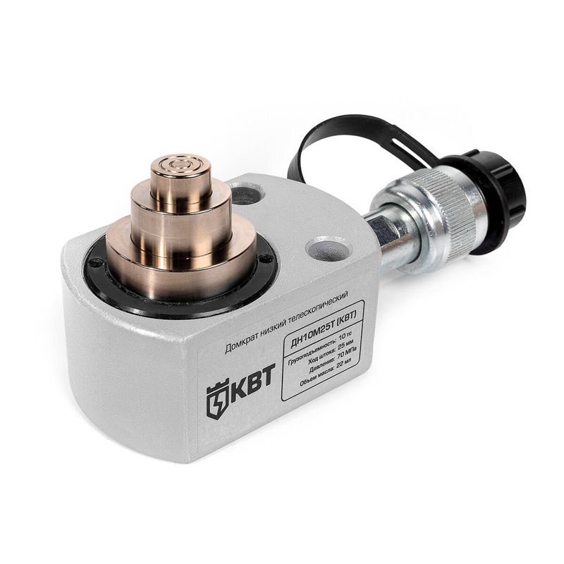 Домкрат низкий телескопический ДН10М25Т КВТ 84593