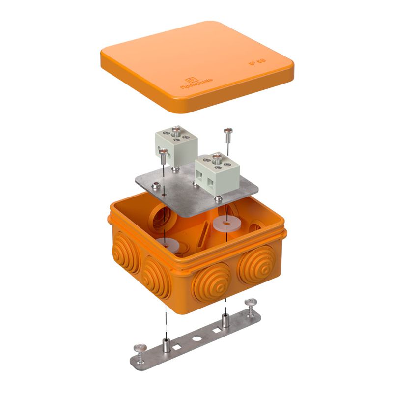 Коробка огнестойкая ОП 40-0210-FR6.0-4 Е15-Е120 80х80х40 Промрукав 40-0210-FR6.0-4