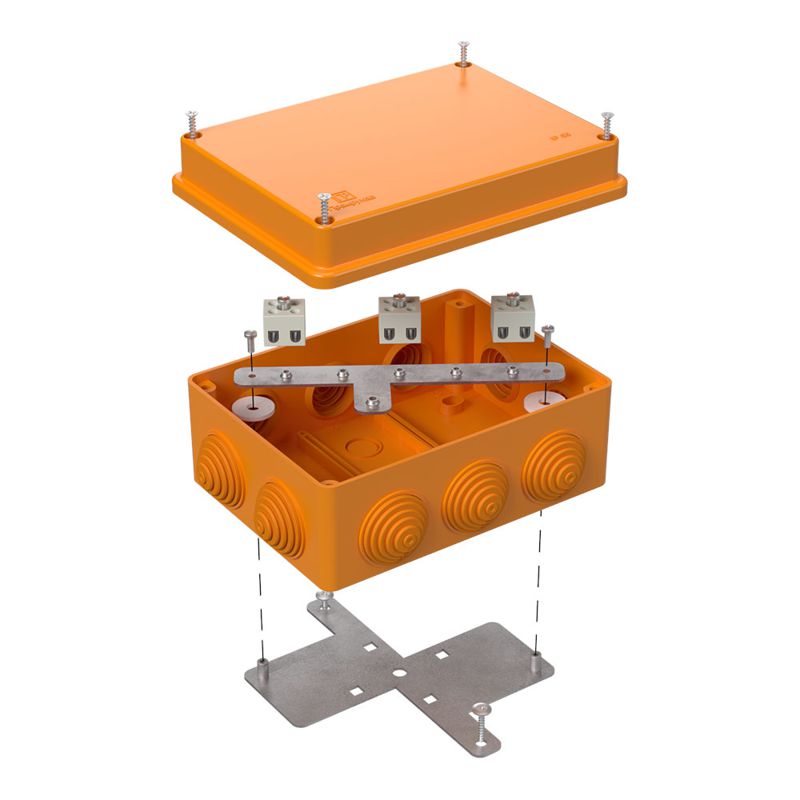 Коробка огнестойкая ОП 40-0310-FR2.5-6 Е15-Е120 150х110х70 Промрукав 40-0310-FR2.5-6