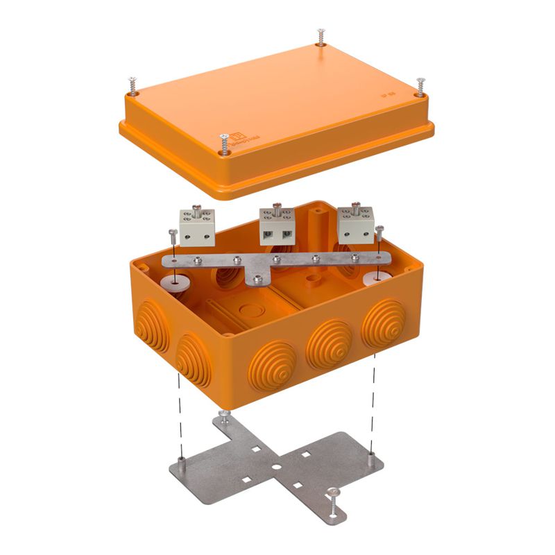 Коробка огнестойкая ОП 40-0310-FR6.0-6 Е15-Е120 150х110х70 Промрукав 40-0310-FR6.0-6