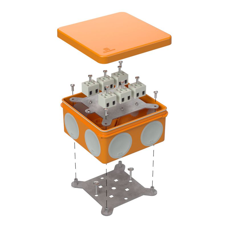 Коробка огнестойкая ОП двухкомпонентн. 60-0300-FR2.5-12 Е15-Е120 100х100х50 Промрукав 60-0300-FR2.5-12