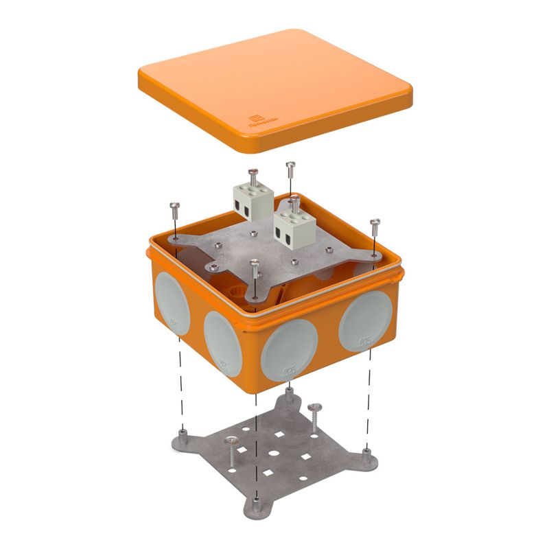 Коробка огнестойкая ОП двухкомпонентн. 60-0300-FR2.5-4 Е15-Е120 100х100х50 Промрукав 60-0300-FR2.5-4