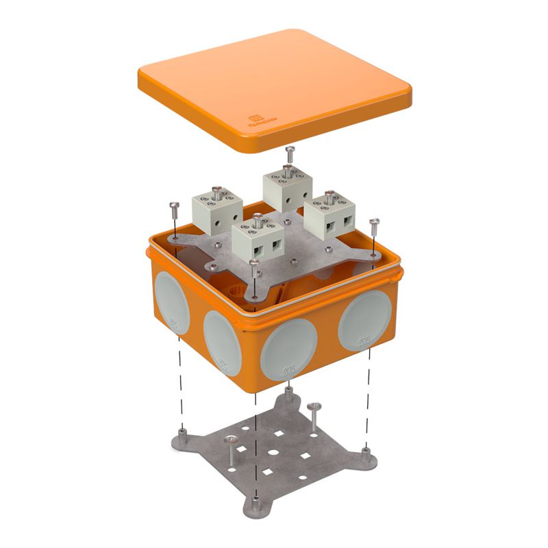 Коробка огнестойкая ОП двухкомпонентн. 60-0300-FR6.0-8 Е15-Е120 100х100х50 Промрукав 60-0300-FR6.0-8