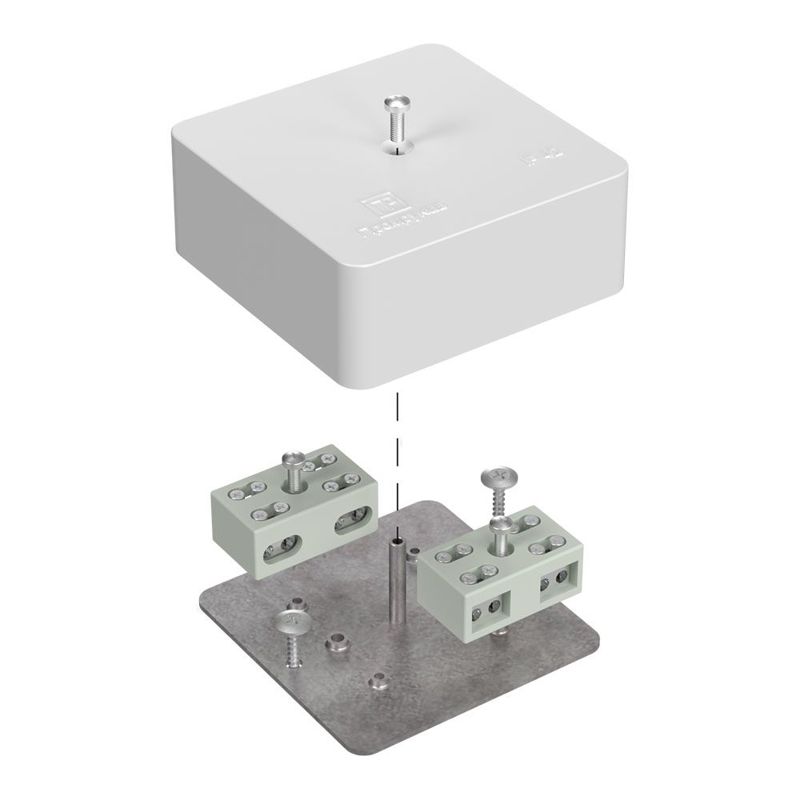 Коробка огнестойкая разветвительная для кабель-канала 40-0450-FR6.0-4-4-Р Е15-Е60 75х75х30 Промрукав 40-0450-FR6.0-4-4-Р