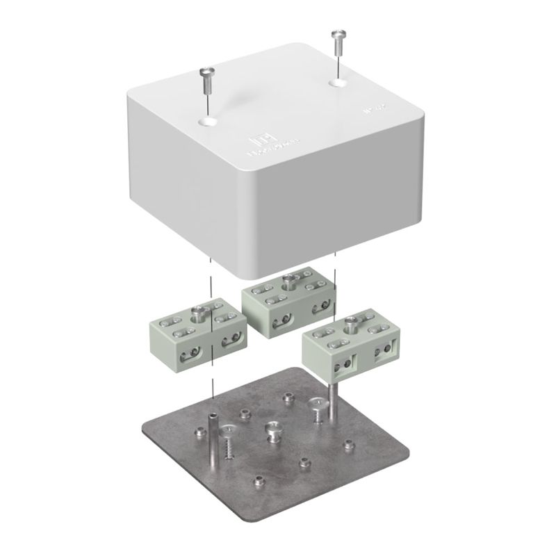 Коробка огнестойкая разветвительная для кабель-канала 40-0460-FR6.0-4-6-Р Е15-Е60 85х85х45 Промрукав 40-0460-FR6.0-4-6-Р