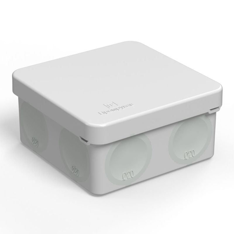 Коробка распределительная ОП для прямого монтажа двухкомпонентн. безгалогенная (HF) 80х80х40 Промрукав 60-0210