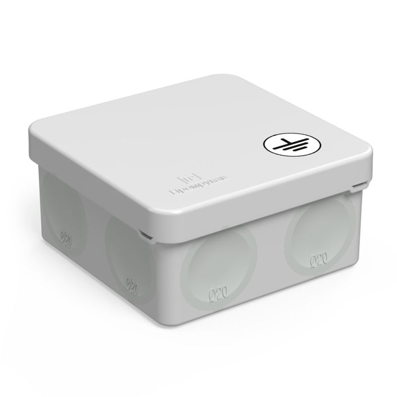 Коробка уравнивания потенциалов ОП 60-0210-У для прямого монтажа двухкомпонентн. безгалогенная (HF) 80х80х40 Промрукав 60-0210-У