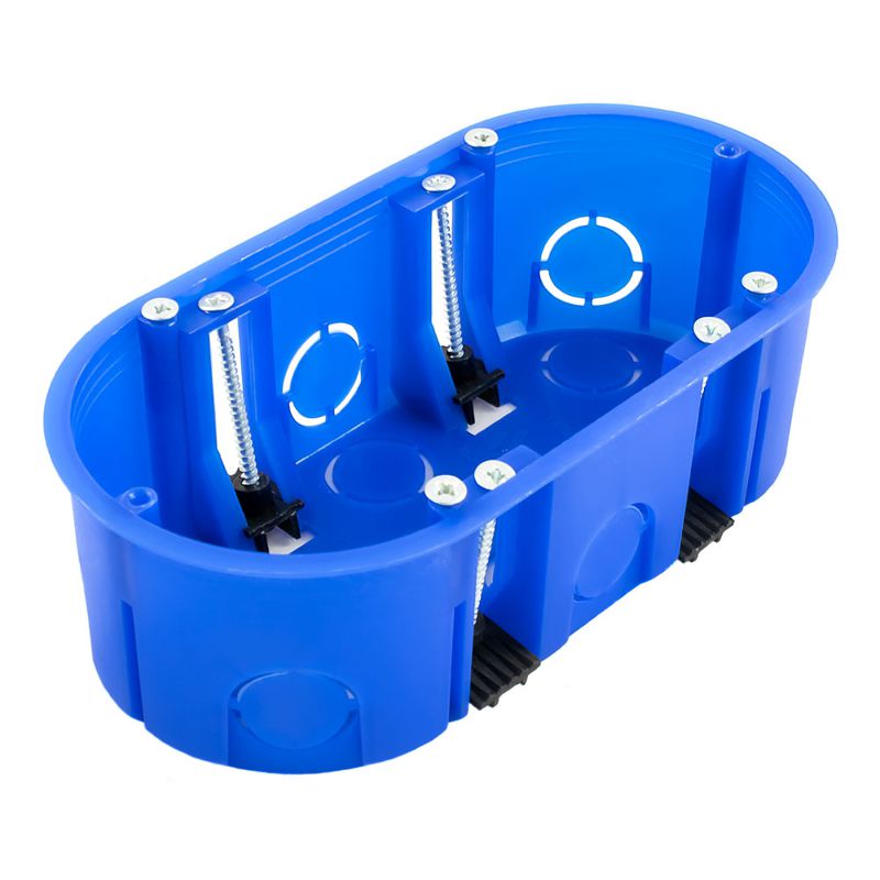 Коробка установочная СП двухместная ГСК 80-0620 безгалогенная (HF) 140х68х46 Промрукав 80-0620