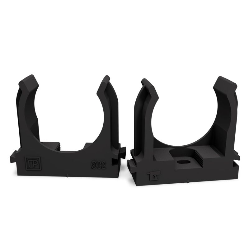 Держатель для труб (клипса) d32мм для монтажн. пистолета черн. в п/э Промрукав PR13.0134