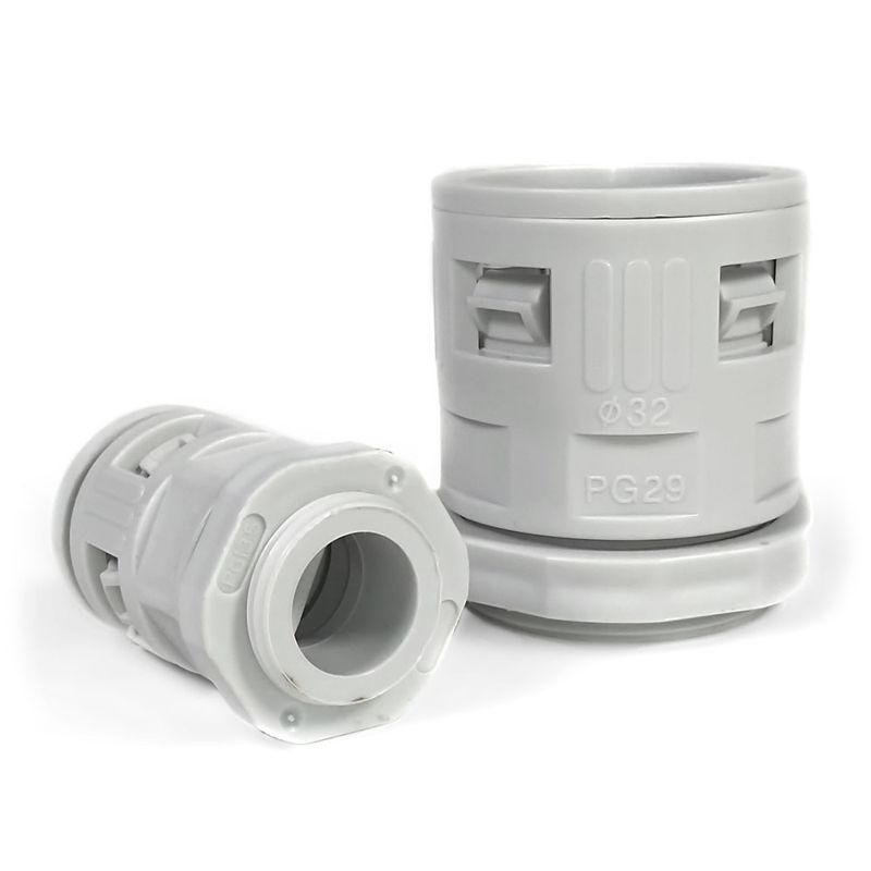 Муфта вводная для гофрированных труб ВМ-ГТ d32мм сер. Промрукав PR08.3271