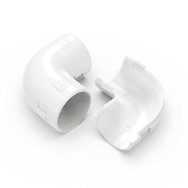 Соединитель угловой 90град. разборный d25мм бел. Промрукав PR.07525б