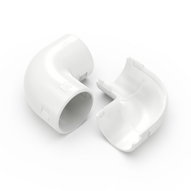 Соединитель угловой 90град. разборный d32мм бел. Промрукав PR.07532б