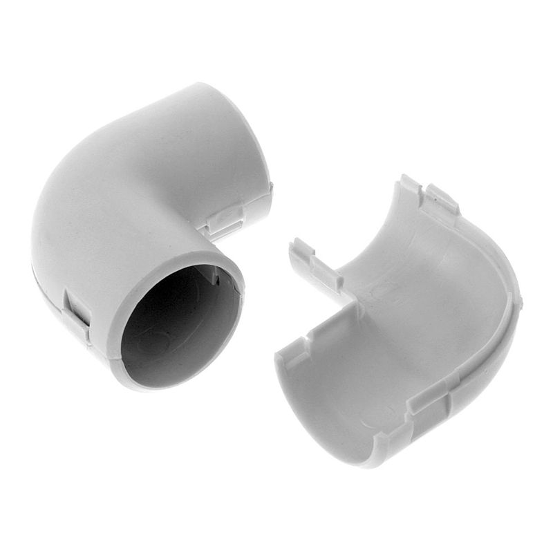 Соединитель угловой 90град. разборный d16мм безгалогенный (HF) атмосферостойкий сер. Промрукав PR13.0360