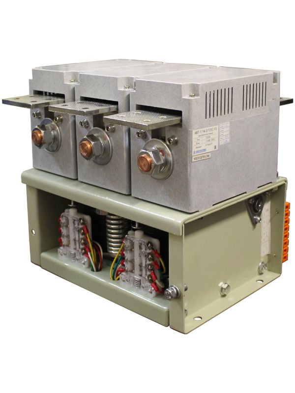 Контактор вакуумный КВТ-1.14-5/1250-3 У3 3п кат. 220В 4НО+3НЗ IP00 без реле Электротехник ET006380