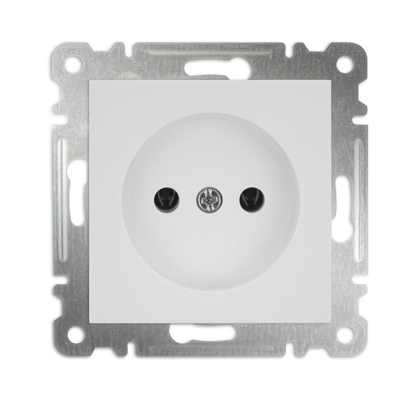 Розетка 1-м СП Karea 10А IP20 без заземл. механизм бел. Makel 57001022